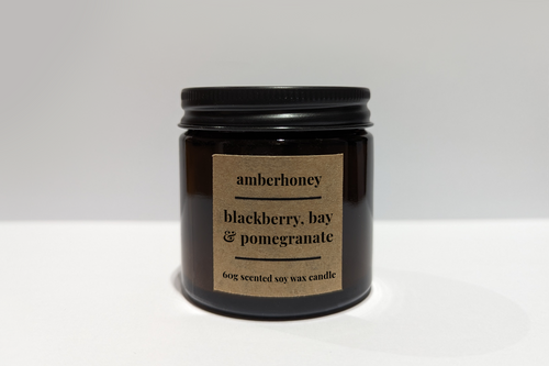 Mini Blackberry Bay & Pomegranate Soy Wax Travel Candle 