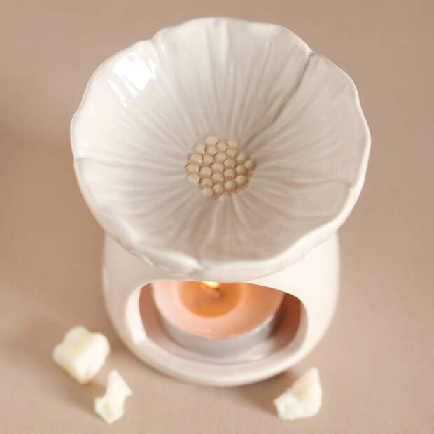 Mini Pink Flower Wax Melt Burner