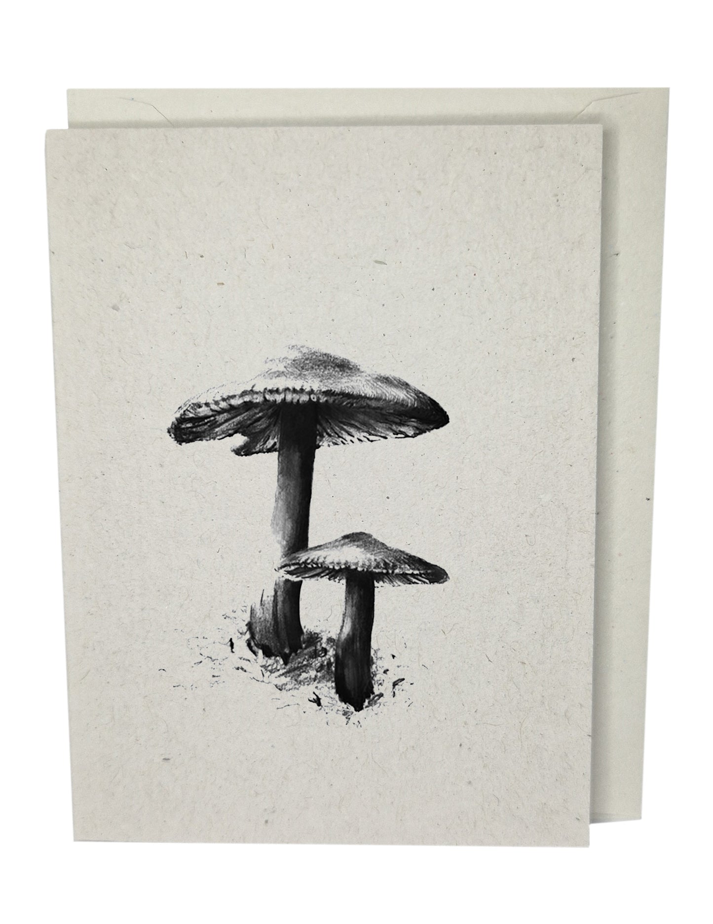 Mushroom Recycled Paper Brown Blank Greeting Card
