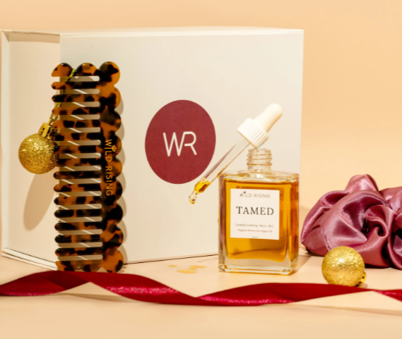 Natural Argan Hair Oil, Comb & Scrunchie Gift Set