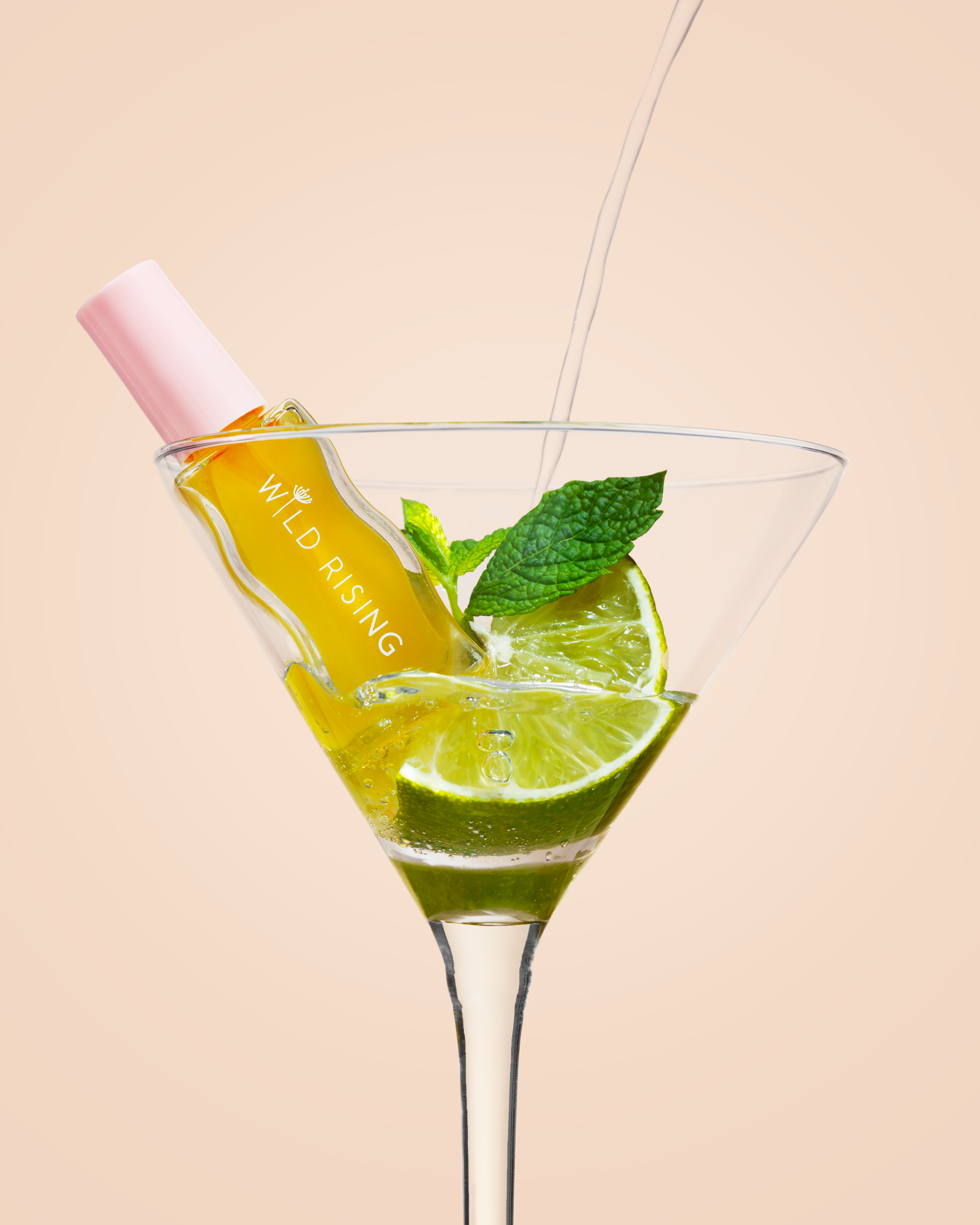 Natural Lip Oil Gloss & Balm Applicator in Mojito Glass 
