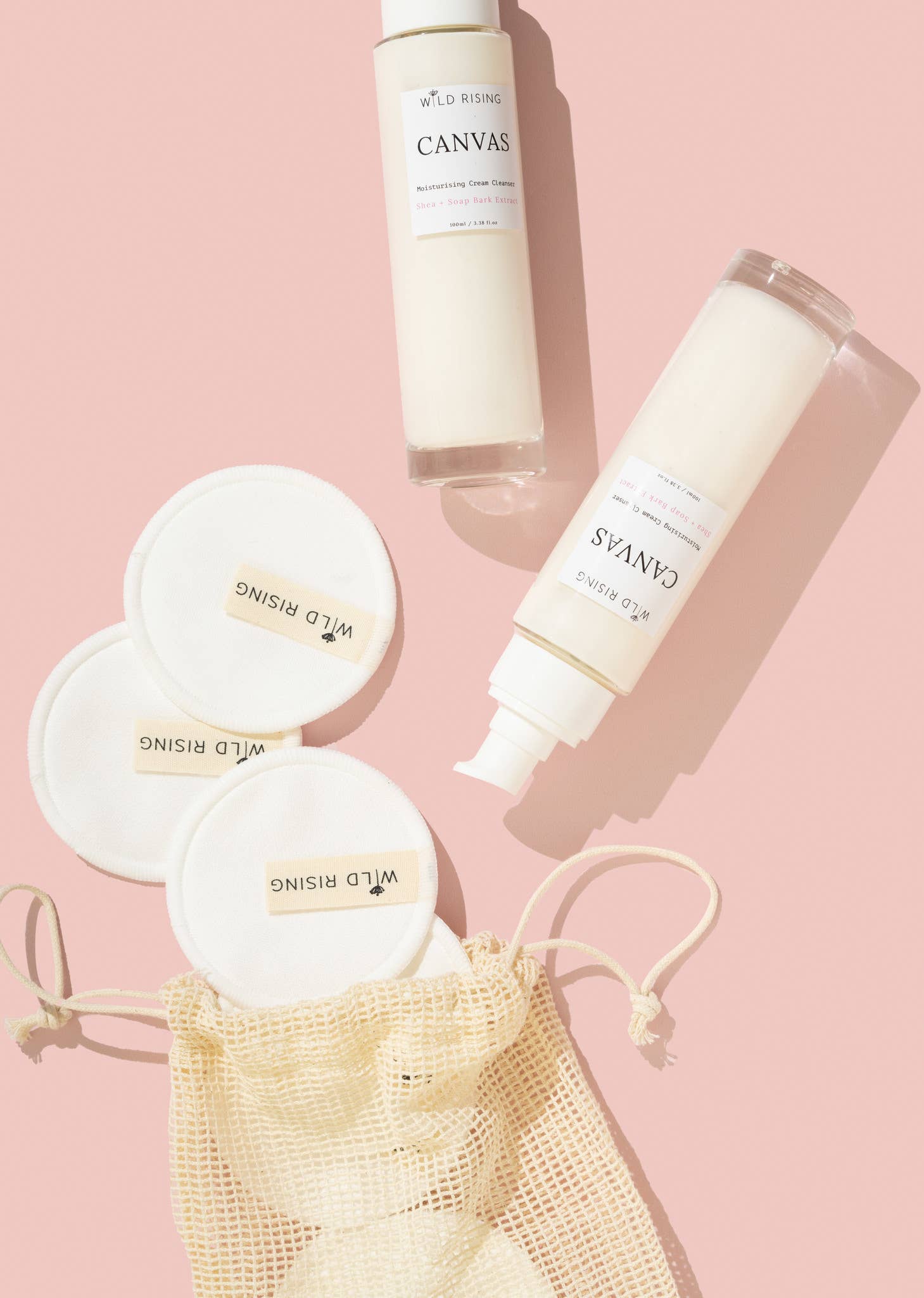 Natural Skincare Cleanser & Reusable Cotton Pads