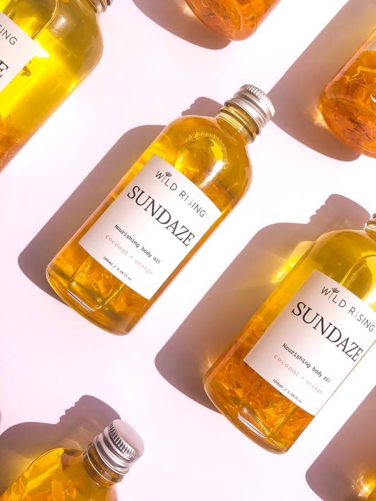Natural Skincare Moisturising Coconut & Orange Body Oil 
