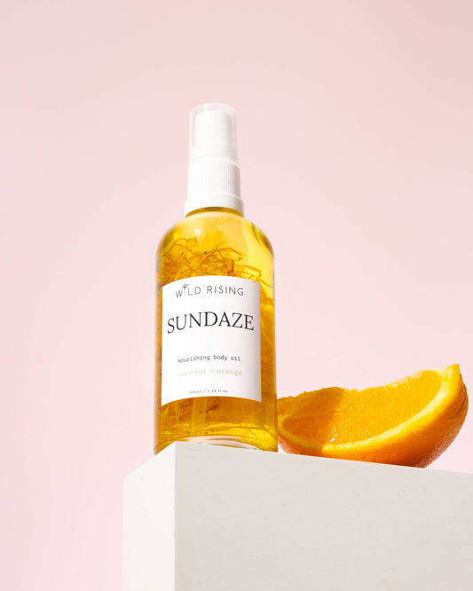 Natural Skincare Moisturising Coconut & Orange Body Oil 