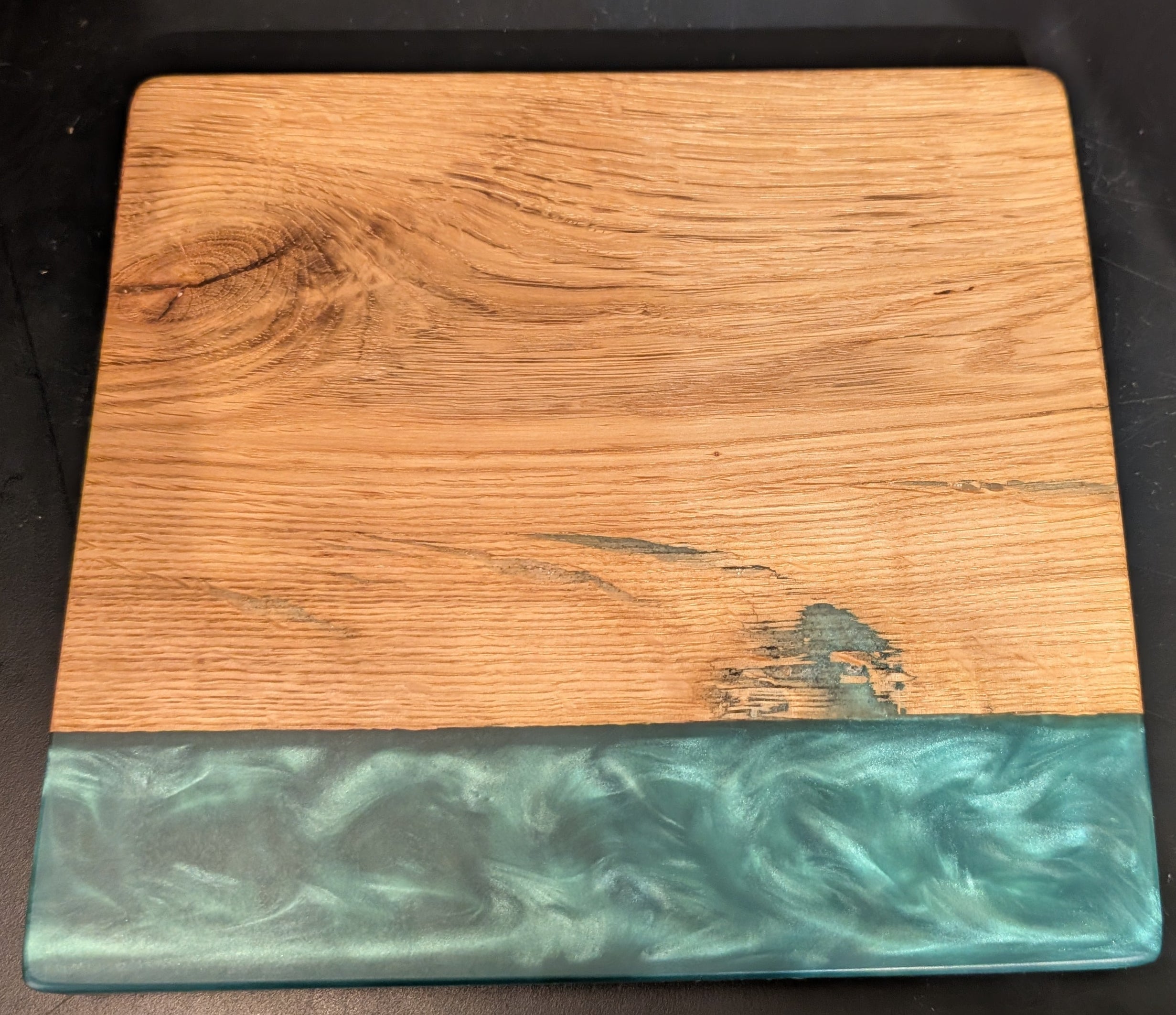 Oak & Blue Resin Serving Board