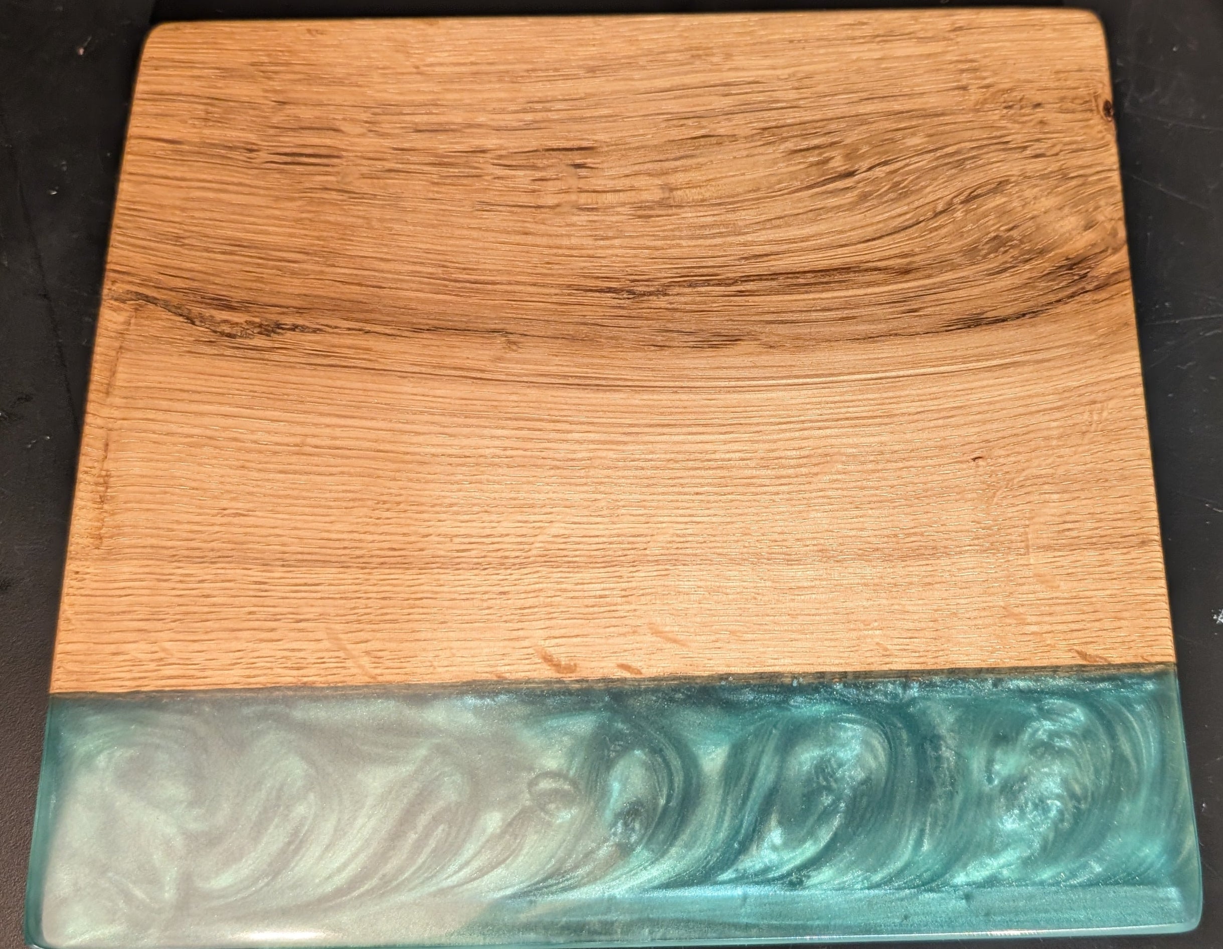 Oak & Blue Resin Serving Board