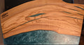 Olive Wood Blue Resin Large Serving Board