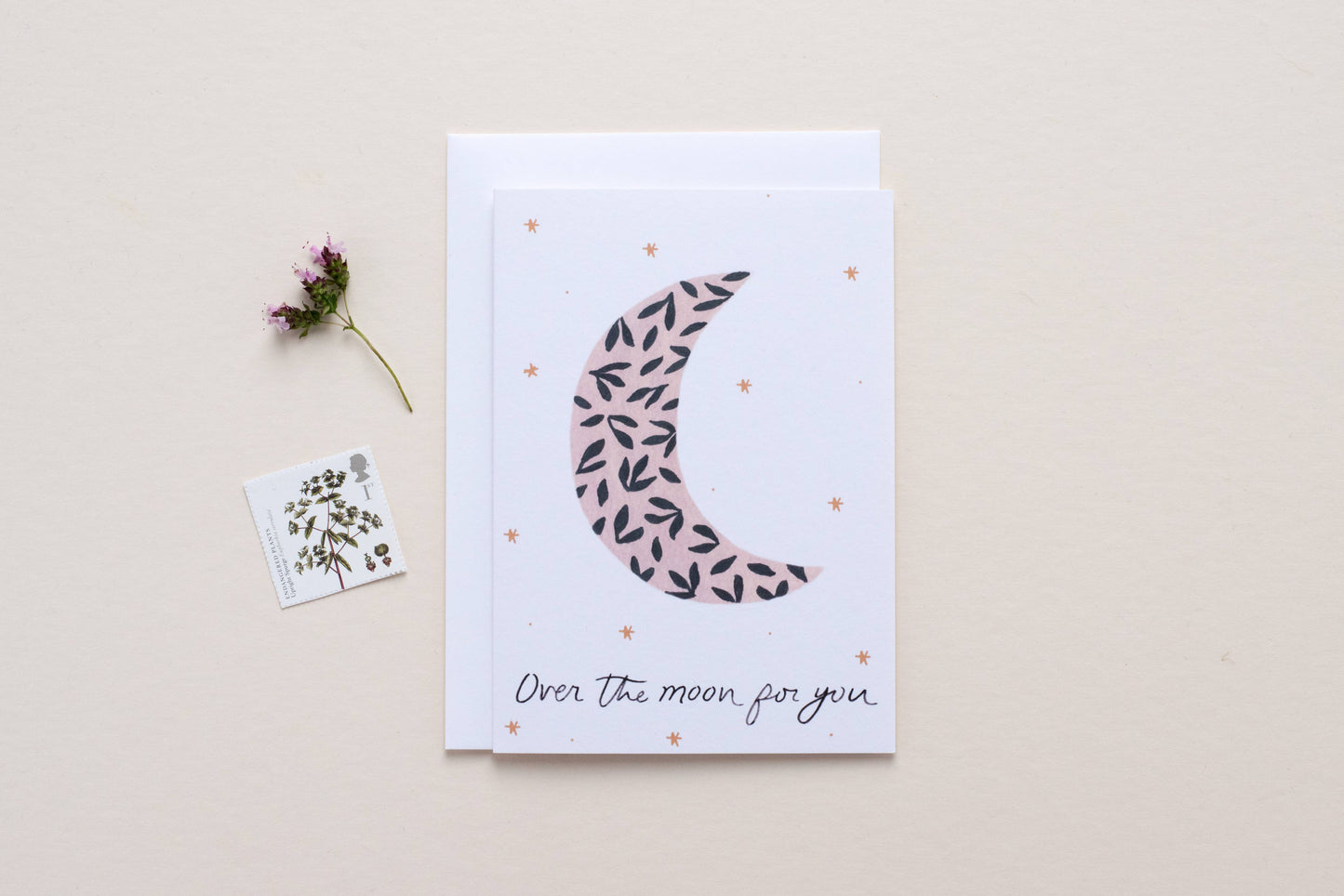 Over The Moon Congratulations Greeting Card