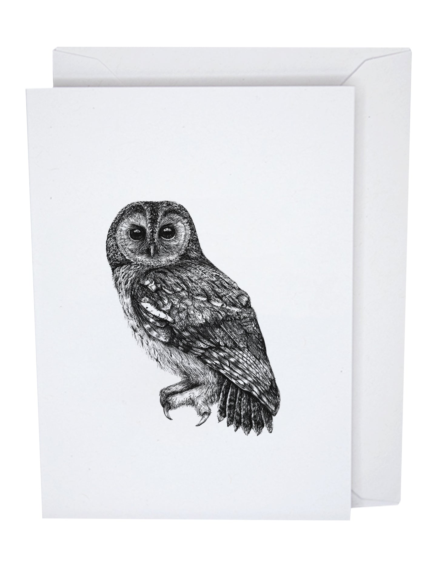 Owl Recycled Paper Blank Greeting Note Card