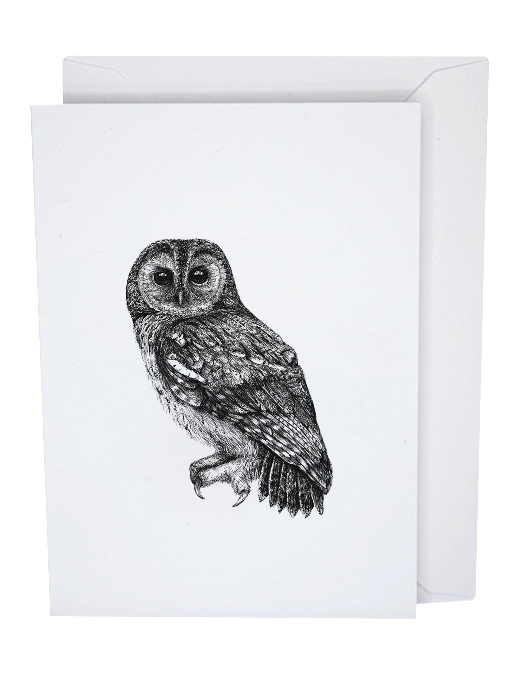 Owl Recycled Paper Blank Greeting Note Card