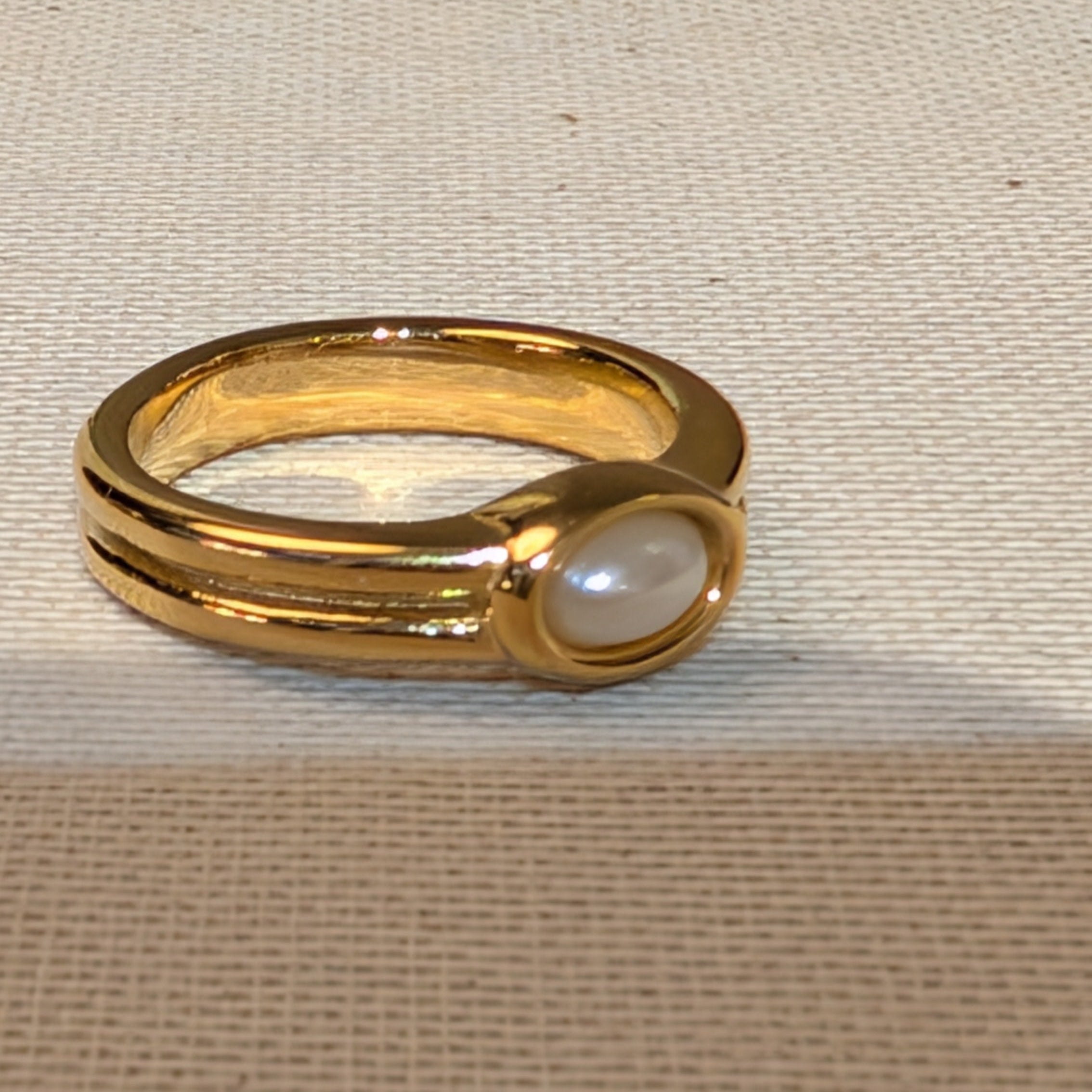 Faux Pearl Gold Plated Ring (RS80003 | RS80000)