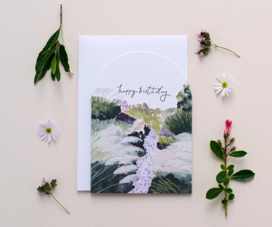 Pampas Garden Happy Birthday Greeting Card