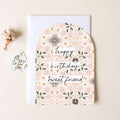 Pink Arch Happy Birthday Sweet Friend Birthday Greeting Card