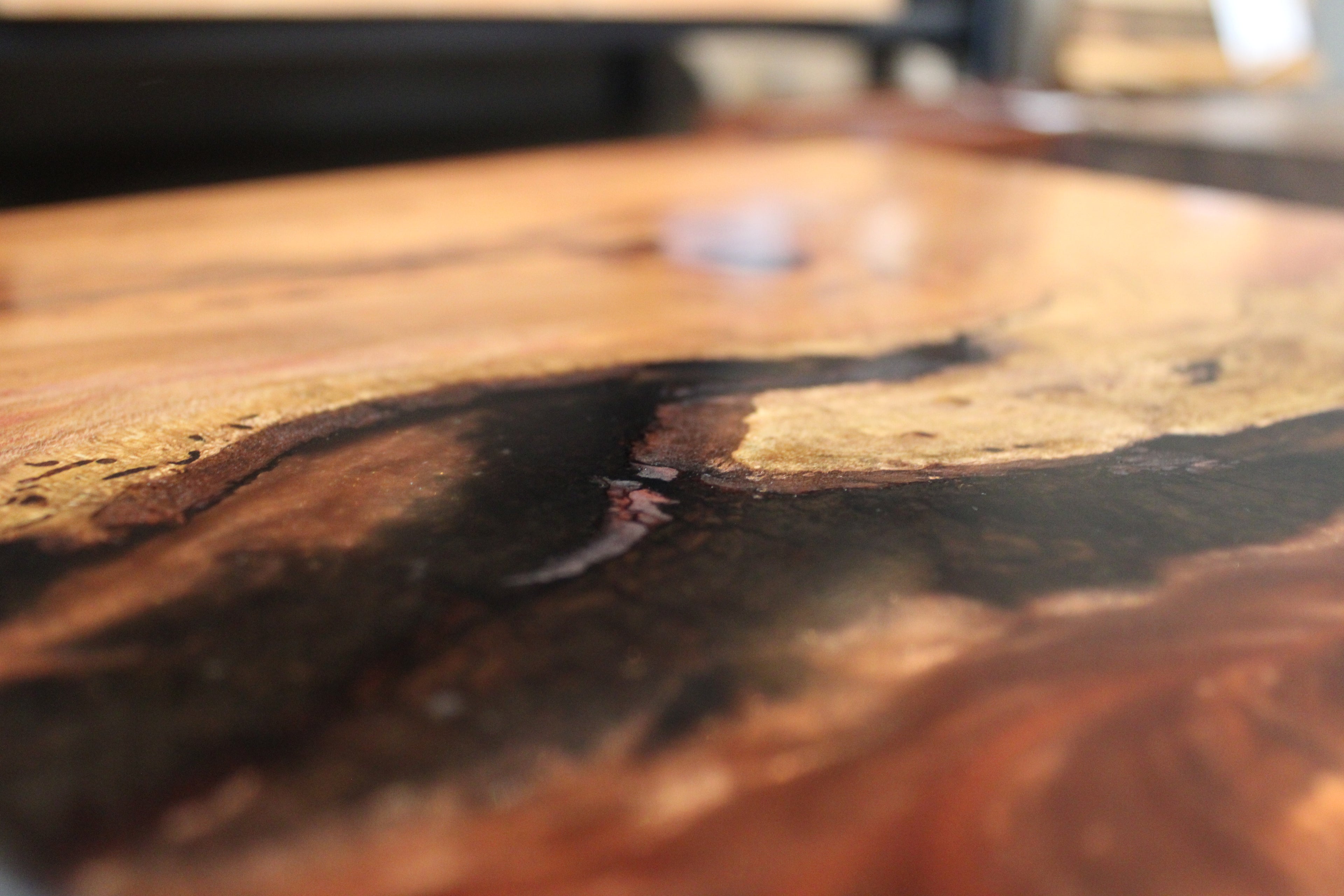 Plum Wood & Copper Resin Serving Charcuterie Board