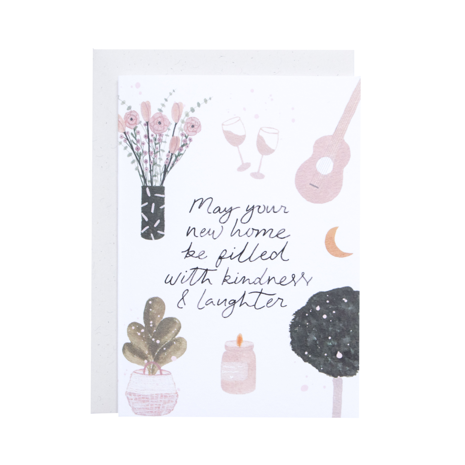 Pretty New Home Filled With Laughter & Kindness Greeting Card