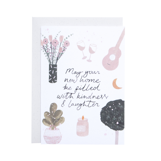 Pretty New Home Filled With Laughter & Kindness Greeting Card