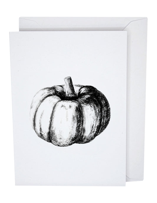 Pumpkin Recycled Paper Blank Greeting Note Card