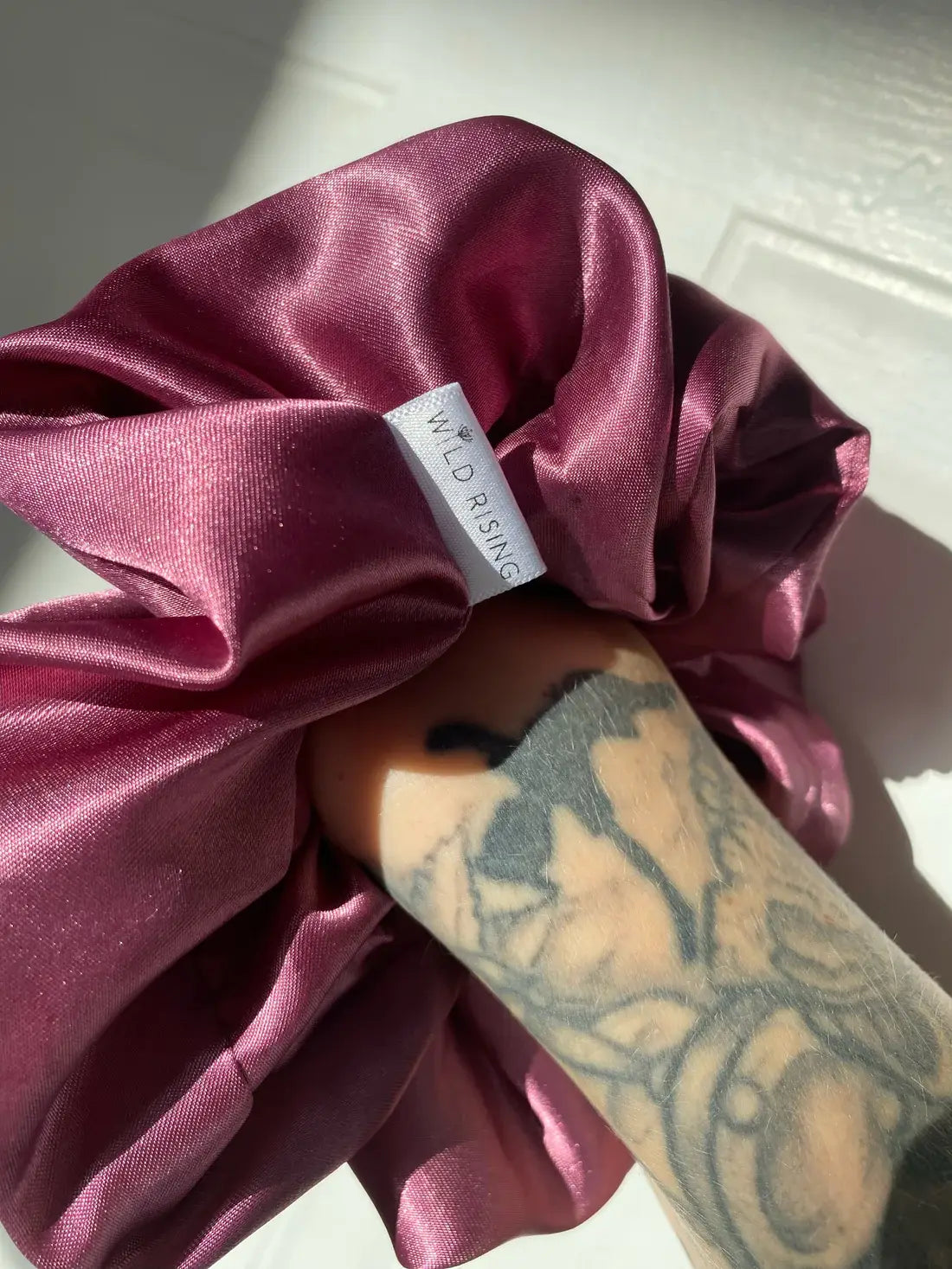 Purple Satin Hair Scrunchie