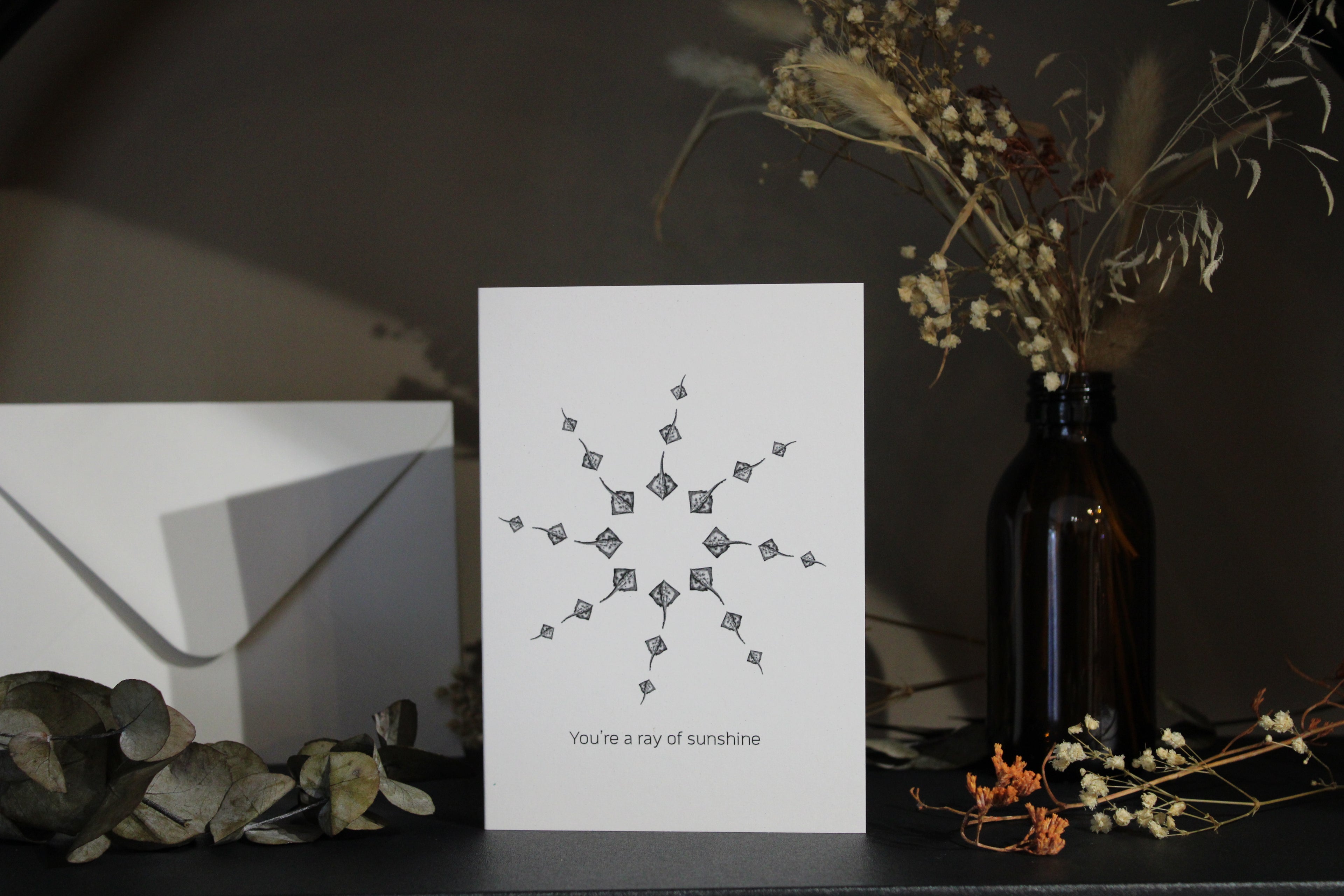 Ray Of Sunshine Stingray Greeting Card
