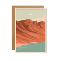 Red Cliffs Ocean Greeting Card