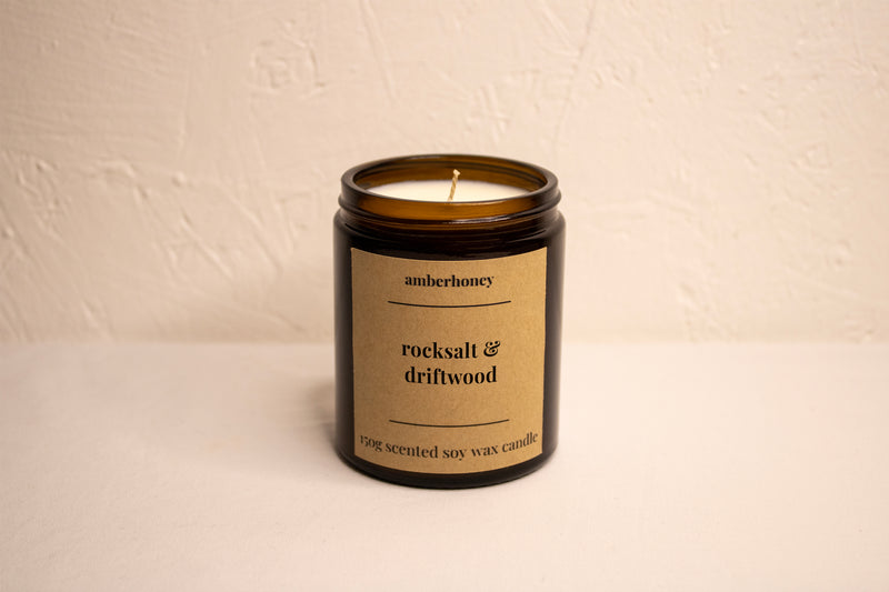 Rock Salt & Driftwood Soy Wax Candle