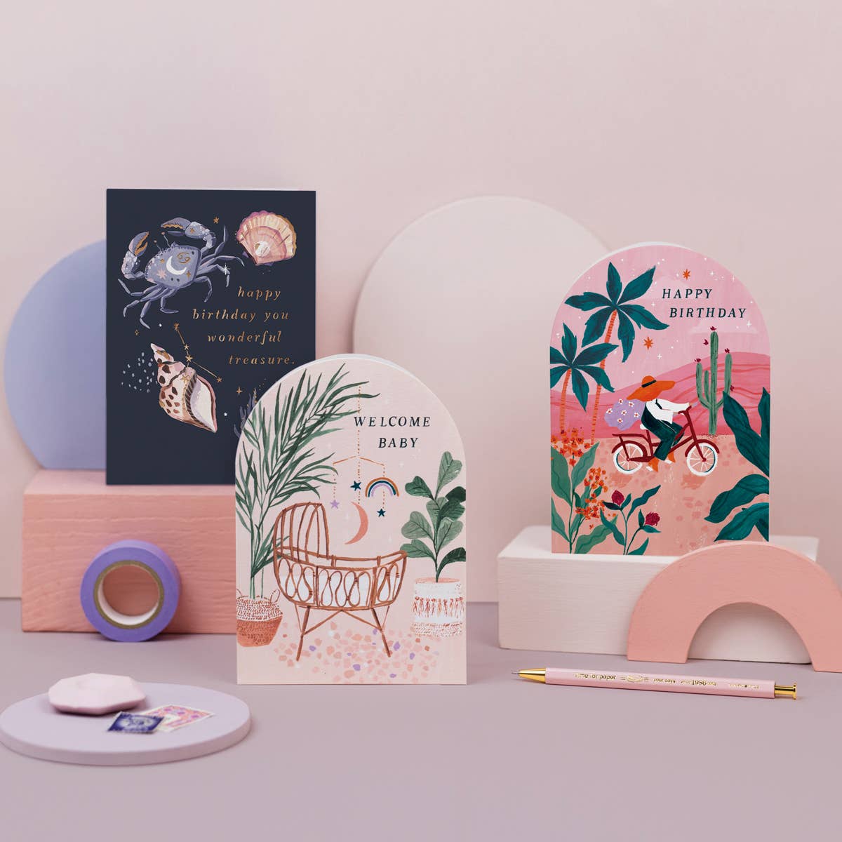 Selection Of Sister Paper Co Birthday Greeting Cards