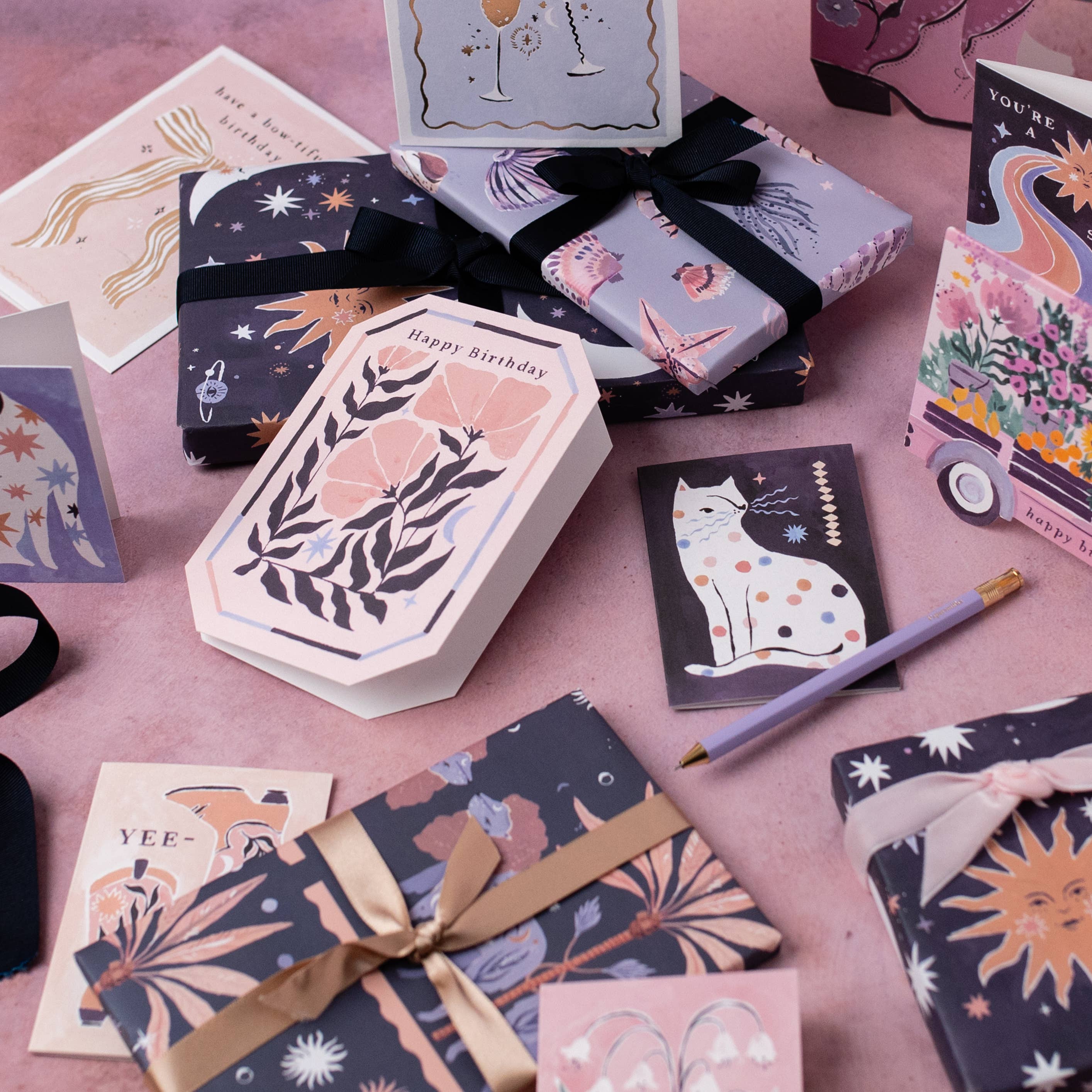 Selection of Sister Paper Co Birthday Greeting Cards & Gift Wrapping Paper
