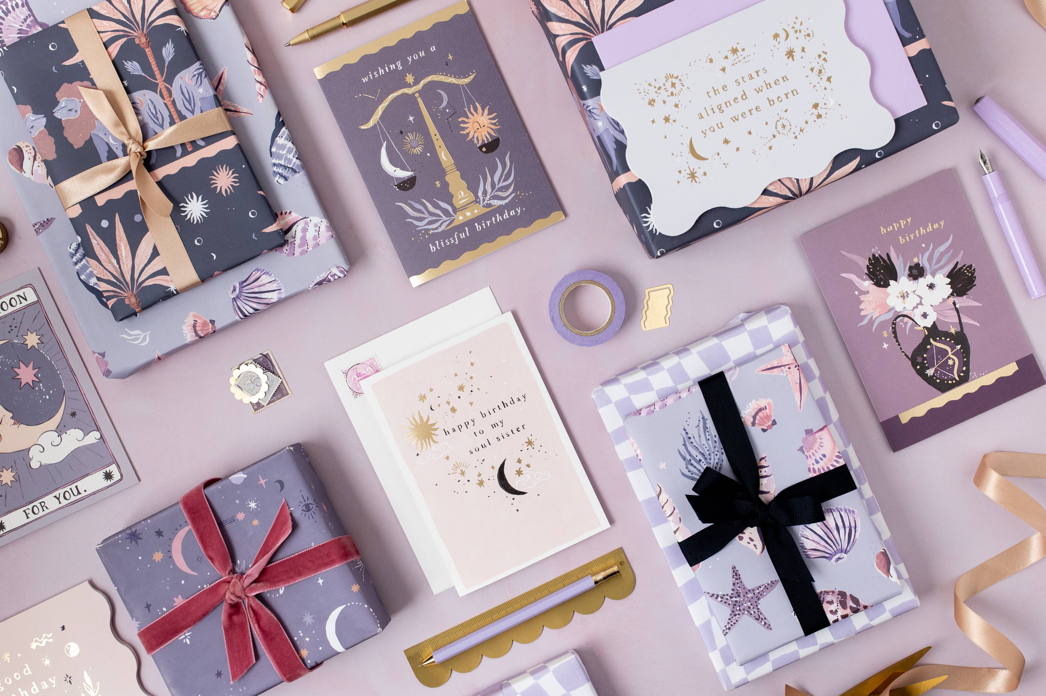 Selection of Sister Paper Co Birthday Greeting Cards & Gift Wrapping Paper