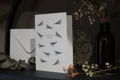 Shrimply The Best Prawn Greeting Card