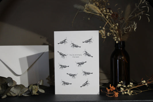Shrimply The Best Prawn Greeting Card