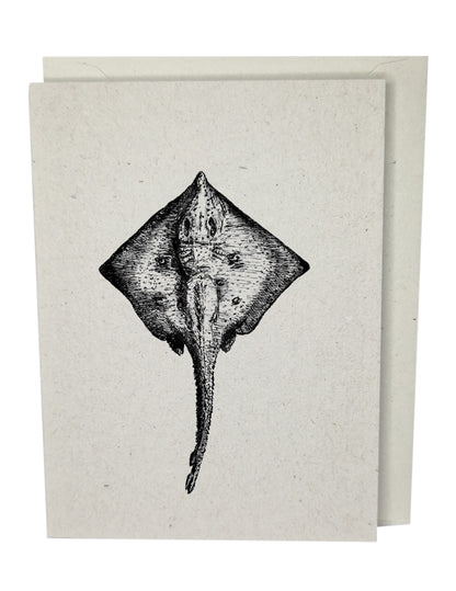 Stingray Recycled Paper Brown Blank Greeting Card