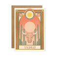 Taurus Bull Zodiac Birthday Greeting Card With Gold Foil Detail