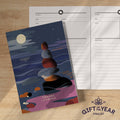 Travel Logbook Journal Ocean Pebble Stack - Inside
