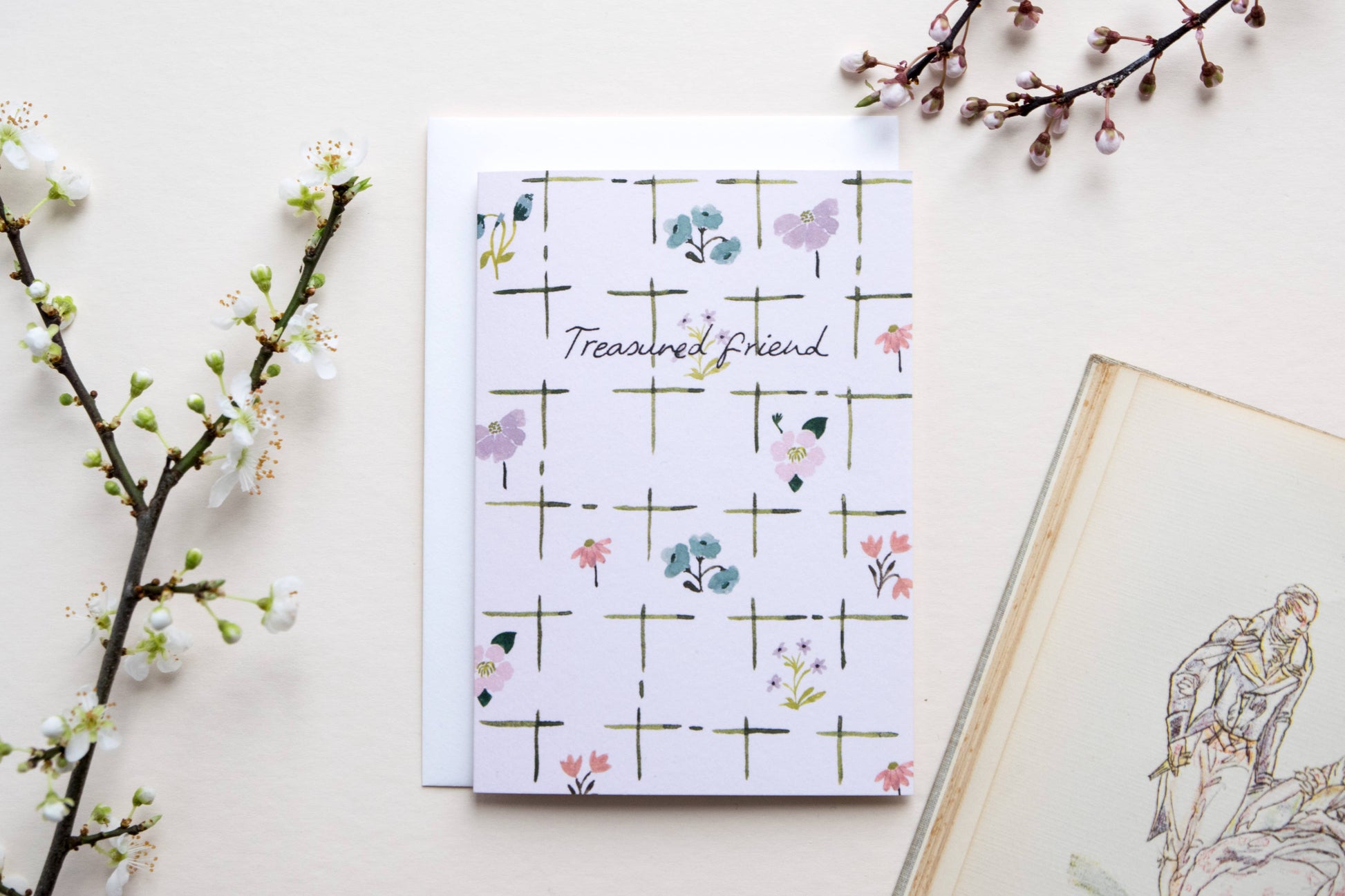 Treasured Friend Floral Greeting Card