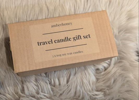 Trio of Mini Travel Candles Gift Box Set