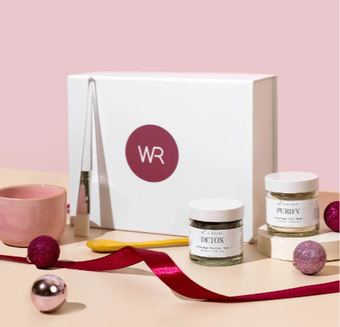 Two Natural Clay Face Masks Gift Box Set With Mixing Bowl & Applicator