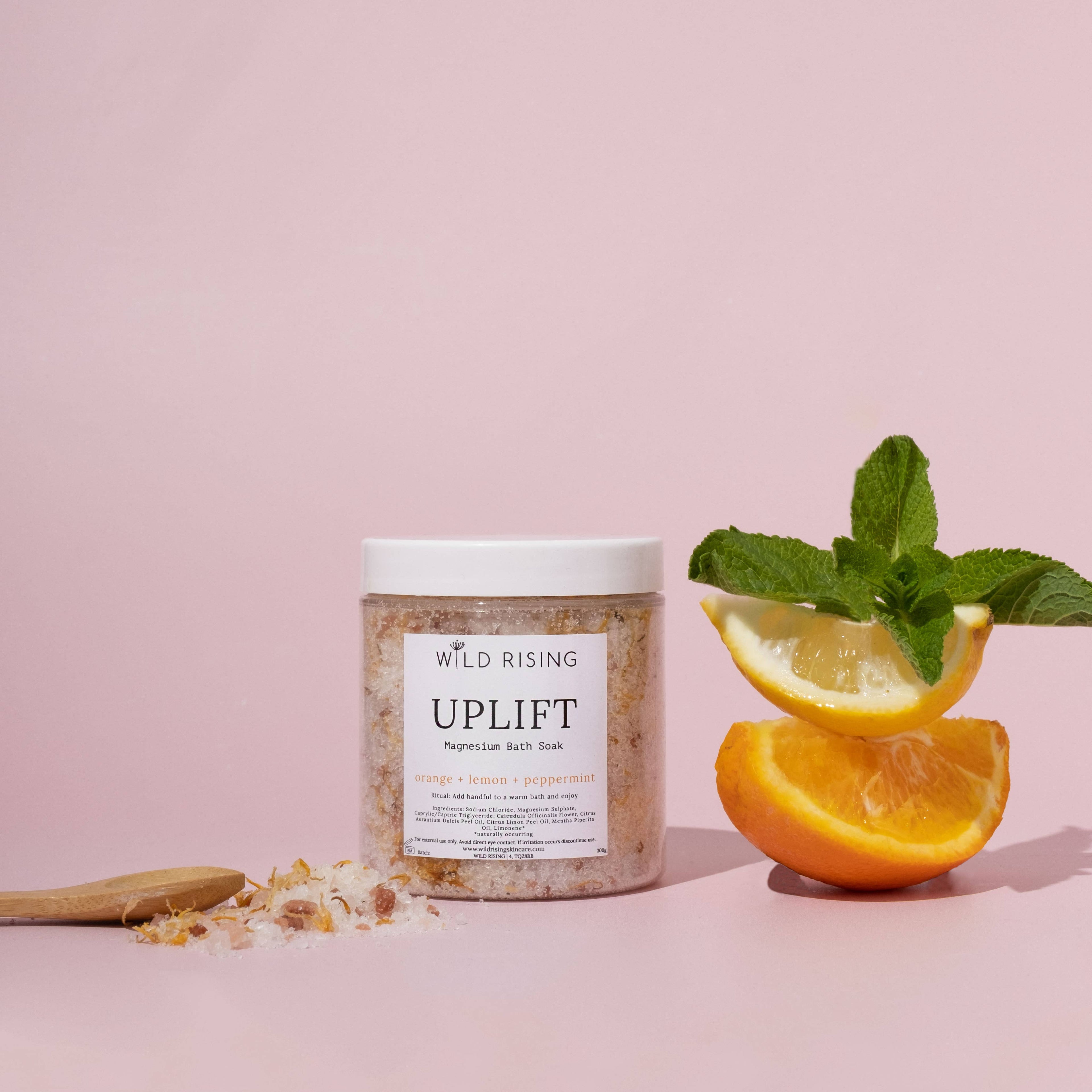 Uplift Himalayan Bath Salt With Orange Tub 