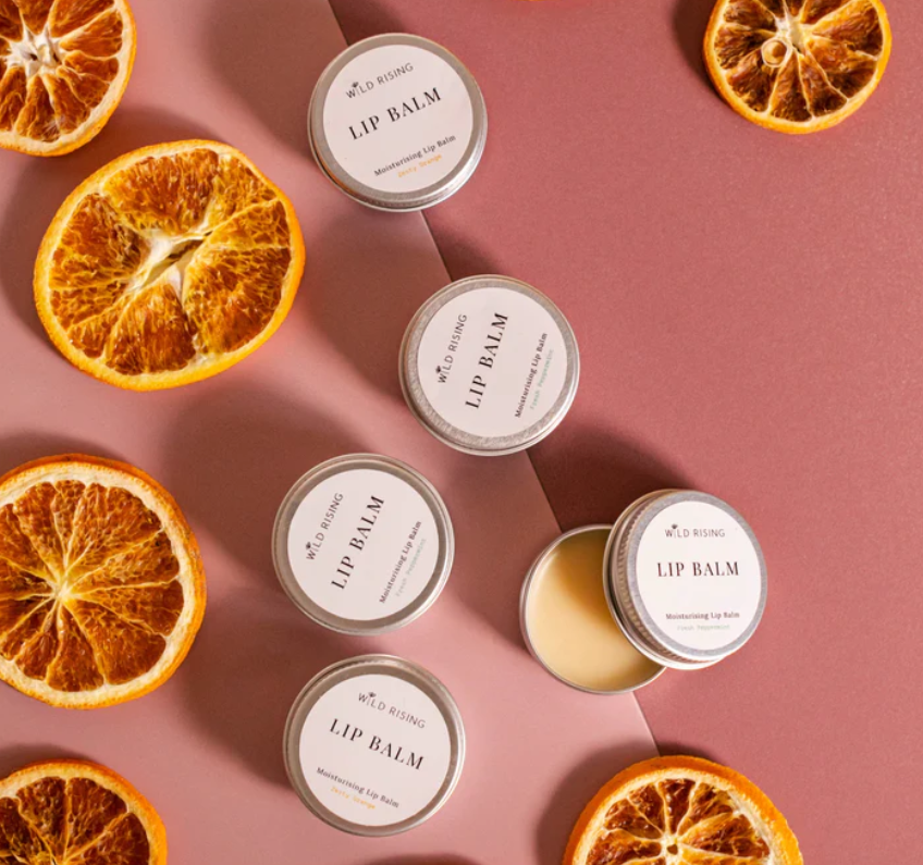 Vegan Natural Orange Lip Balm Tin