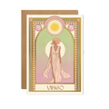 Virgo Zodiac Birthday Greeting Card With Gold Foil Detail