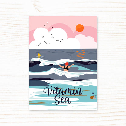 Vitamin Sea Swimmer Postcard