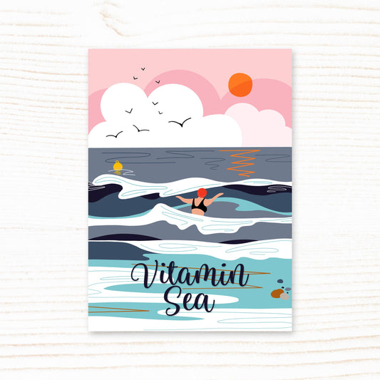Vitamin Sea Swimmer Postcard