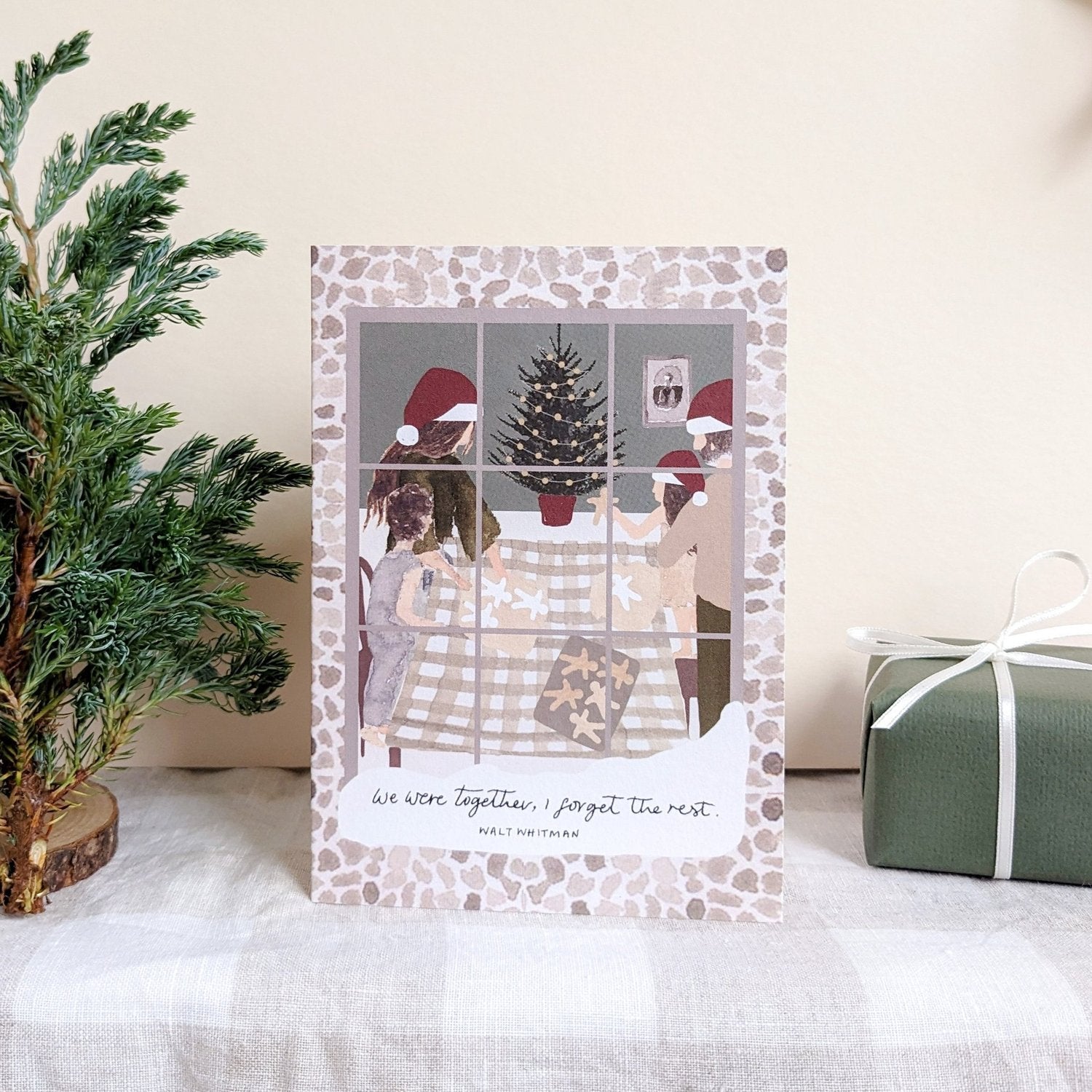 We Were Together Family Table Christmas Greeting Card