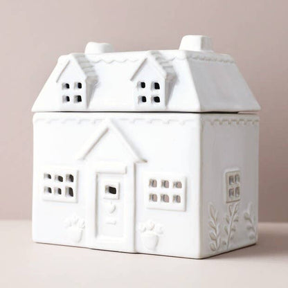 White Cottage House Wax Melt Burner