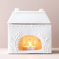 White Cottage House Wax Melt Burner