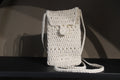 White Crochet Summer Mini Phone Bag 