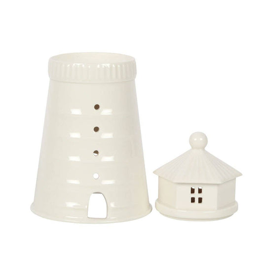 White Nautical Lighthouse Coastal Wax Melt Burner