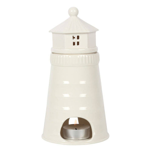White Nautical Lighthouse Coastal Wax Melt Burner