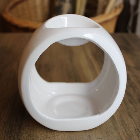 White Oval Wax Melt Burner