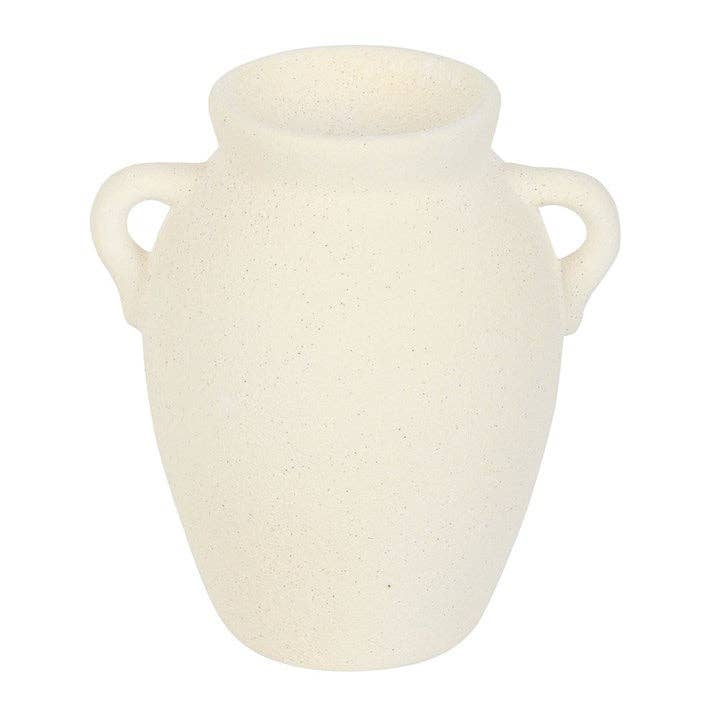 White Textured Greek Urn Vase Wax Burner