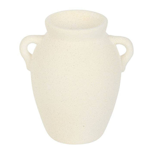 White Textured Greek Urn Vase Wax Burner